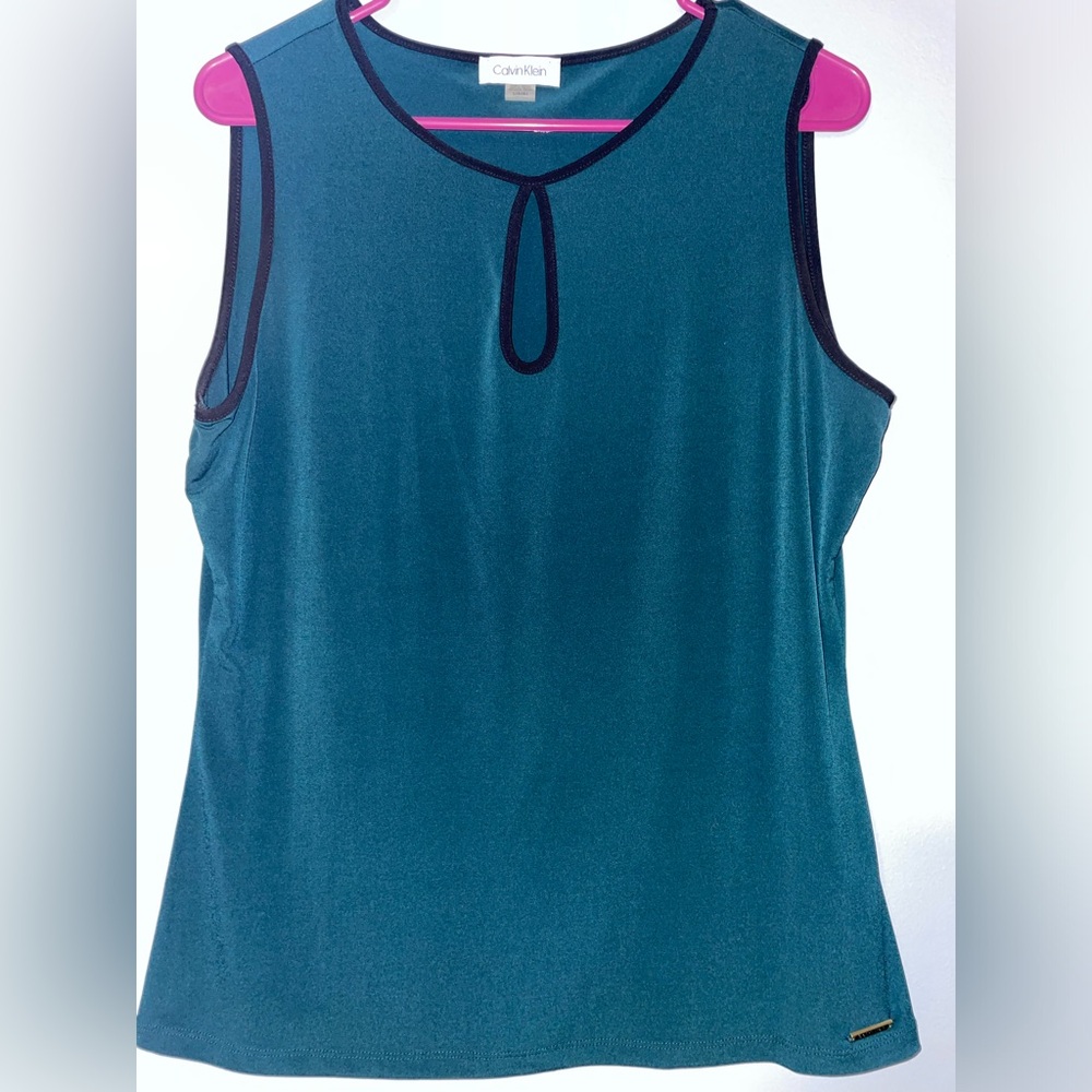 🦚Calvin Klein Teal Sleeveless Top
